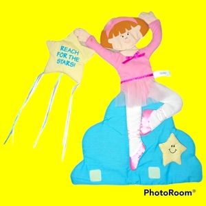 Reach For the Stars Ballerina with Tutu plush wall/door Decor Girls Room
